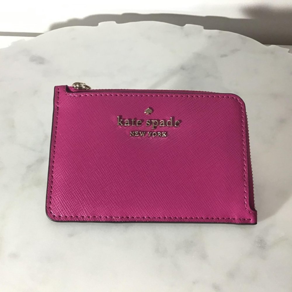 Kate Spade Staci Colorblock L-Zip Card Holder